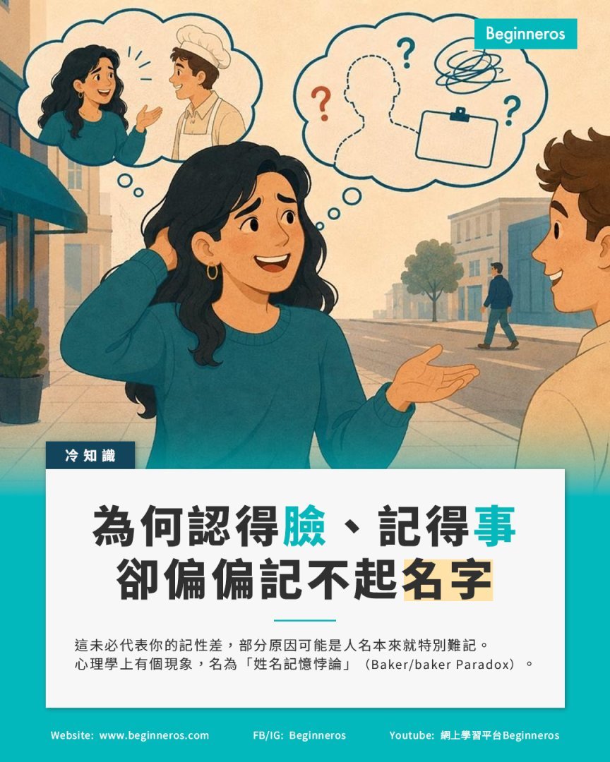 【為何認得臉、記得事，卻偏偏記不起名字】