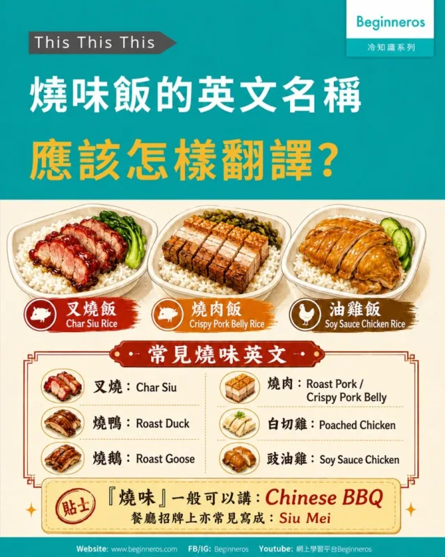 【其實唔難︱點用英文叫燒味飯】