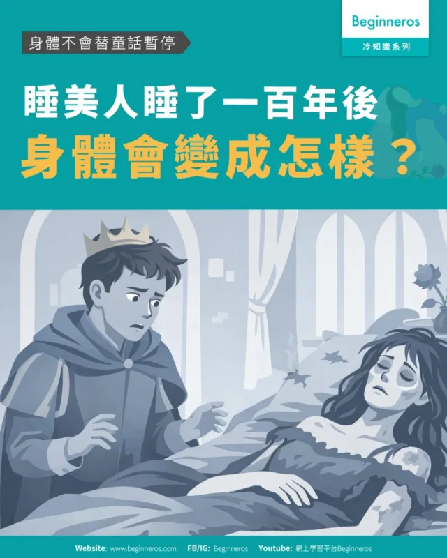 【身體不會替童話暫停︱睡美人睡了一百年後，身體會變成怎樣】