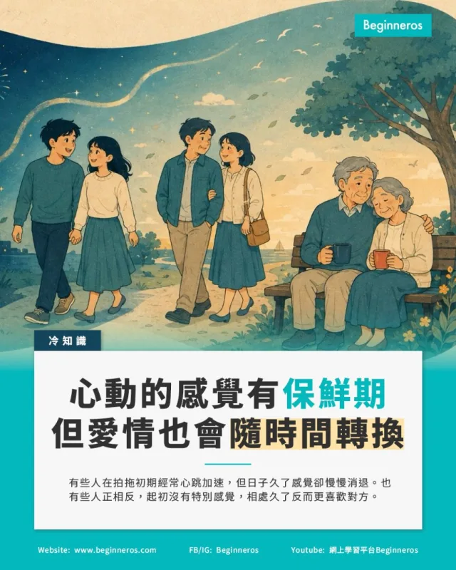 【心動的感覺有保鮮期，但愛情也會隨時間轉換形式】